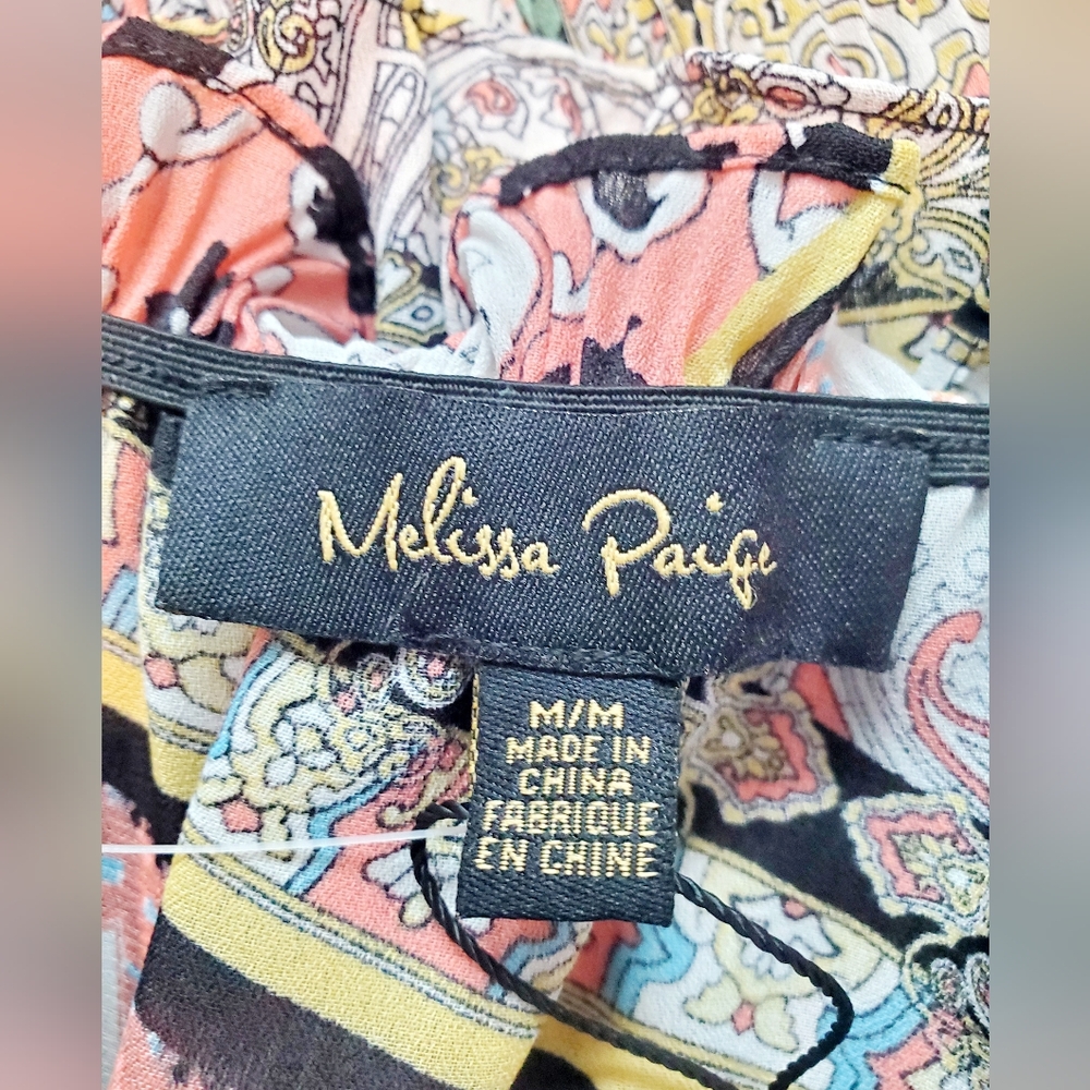 Melissa Paige Colorful Patterned Ruffle Blouse - Picture 5 of 12